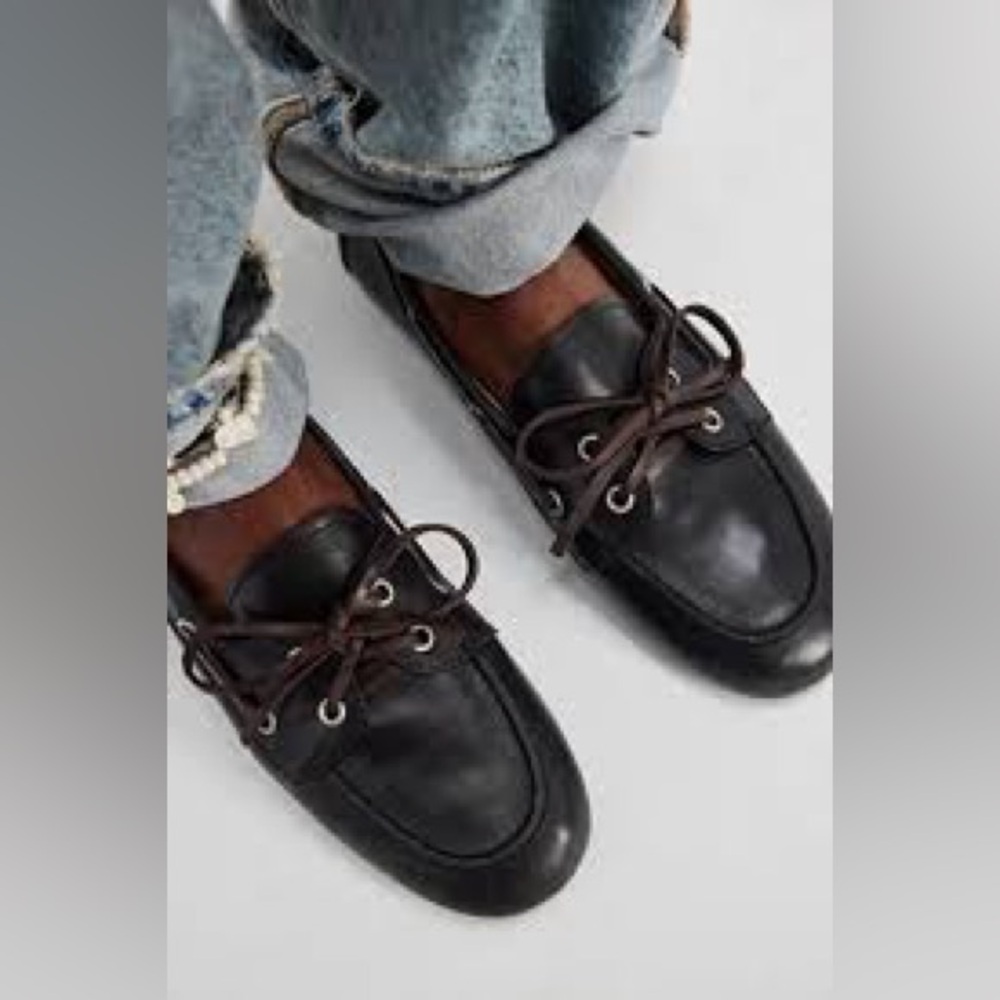 NEW Jeffrey Campbell Boast  Leather Boat Shoe /Brown Brush, 10/ - Picture 9 of 11